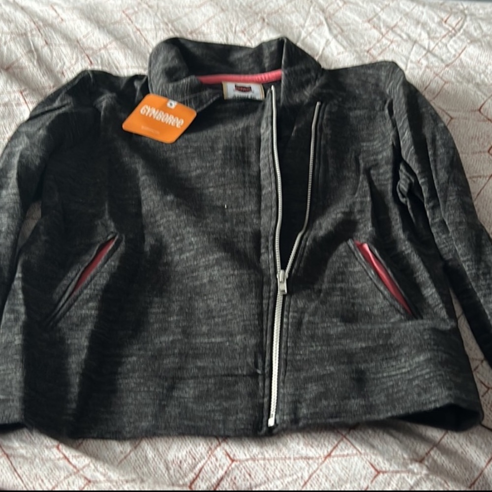 NWT Gymboree girls zip front sweat shirt/hoodie/jacket with collar size M (7-8)
